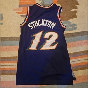 NBA Mitchell & Ness Utah Jazz Jersey - Stockton 12 - See Measurements Size Large